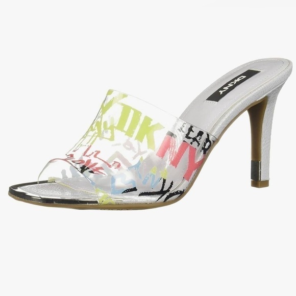Nib DKNY Bronx Dress Sandals in Clear / Pastel - Picture 4 of 12